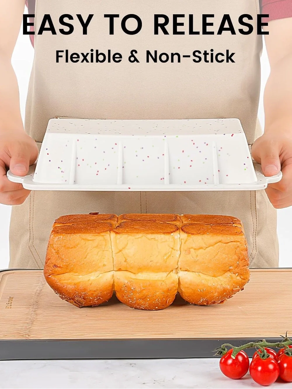 Pack of 2 White Confetti Ceramic Loaf Pans - Home Kitchen